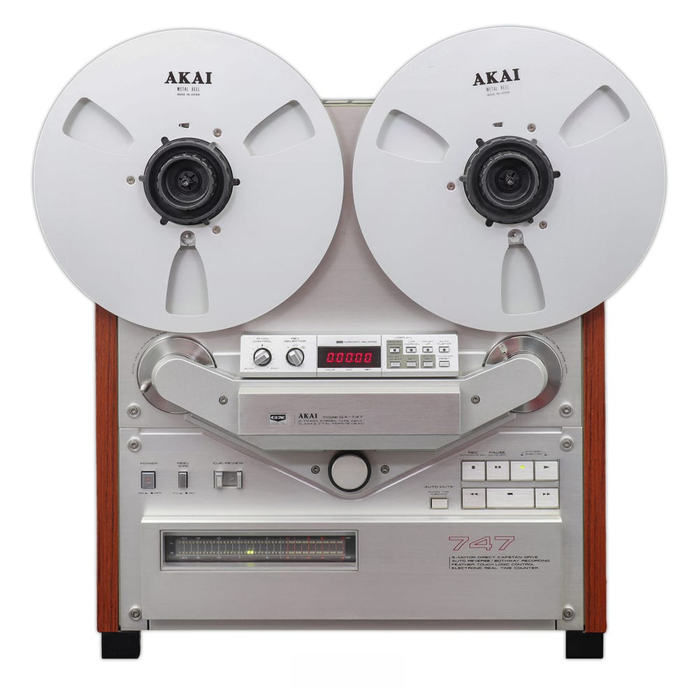 Akai GX-747 reel-to-reel tape recorder with glass-ferrite GX heads
