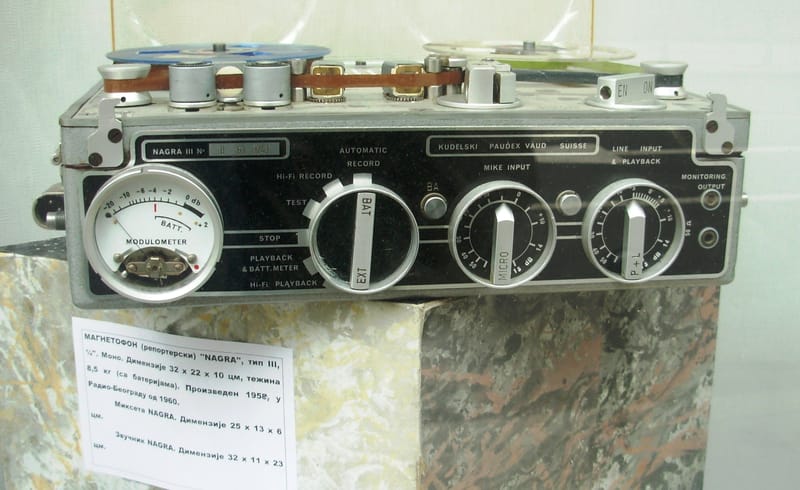 Nagra portable tape recorder, 1958