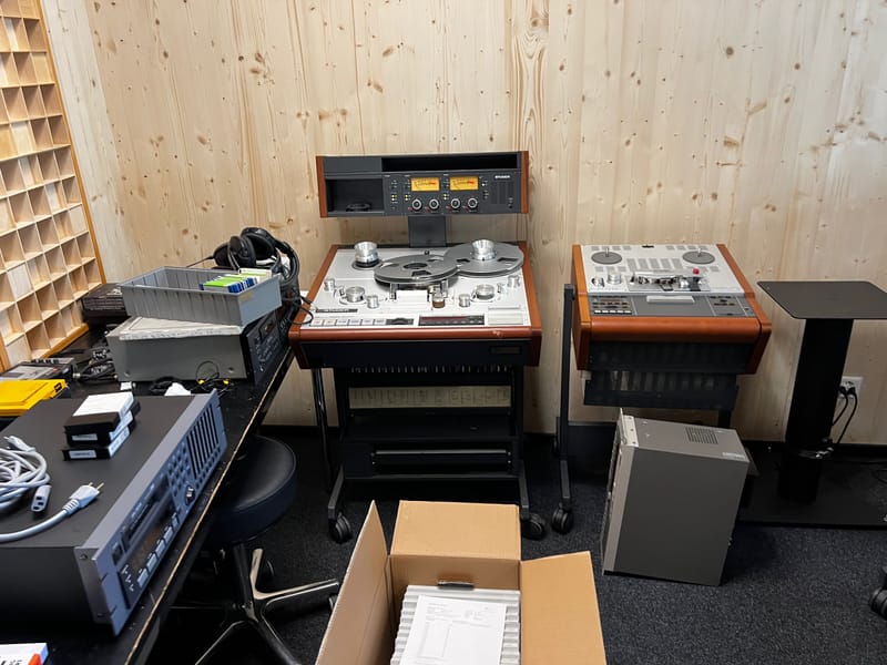 Studer reel-to-reel recorders at Swiss National Sound Archives