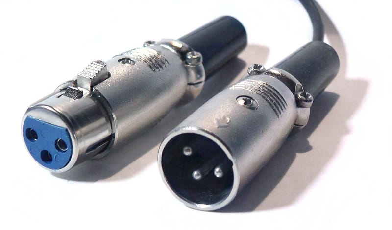 XLR audio connectors - male and female