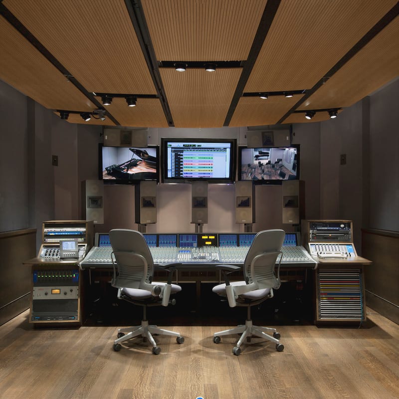 Lipinski monitors in a New York studio